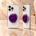 Violet Agate Adhesive Phone Grip — two aligned phone views
